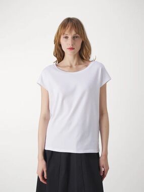 MAX&Co Maldive White Short Sleeve Cotton Basic Crewneck T-Shirt Size Medium NWT